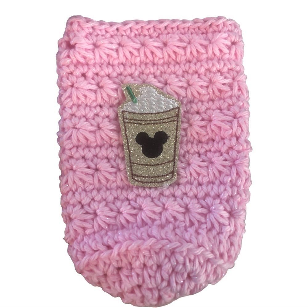 Iced coffee and hot coffee cozies